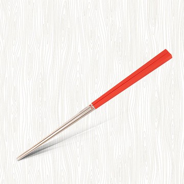 316不鏽鋼筷子 SGS符合 環保筷 寶筷(紅) 環保餐具 四方筷