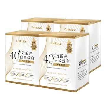 【EatBLISS益比喜】好齡光白金蛋白40日份2款可選(金色葷食/桃金奶素)(10包/盒x4)