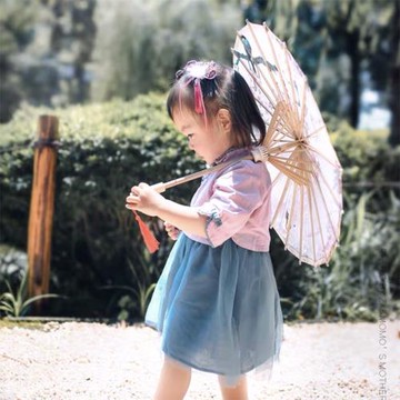女寶寶漢服夏季中式公主裙嬰兒旗袍裝一周歲禮服女童生日綠色裙子