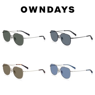 OWNDAYS 個性方形金屬太陽眼鏡 SUN1077G-5S