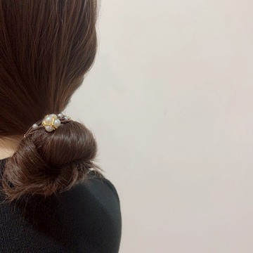 日系珍珠發圈葡萄串發繩日系簡約扎發皮筋丸子頭發飾法式橡皮筋女