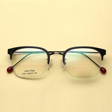 眼鏡框半框眼鏡鏡架-文藝復古韓版時尚男女平光眼鏡5色73oe53【獨家進口】【米蘭精品】