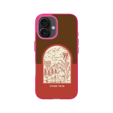 iPhone 16 Clear 粉漾桃 - KID - 夜宿露營KID