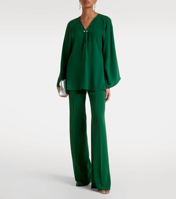 Max Mara Umile crystal-embellished cady blouse