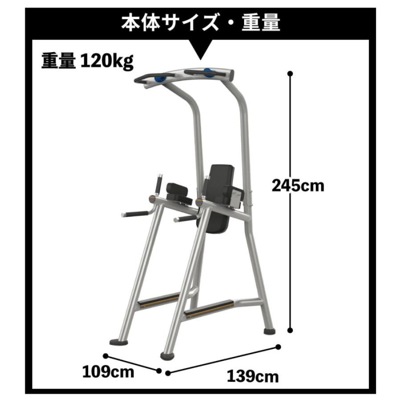 バーティカルニーレイズ チン 懸垂 業務用 MG-A63C ウエイト 