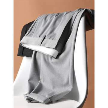 享受高品質 垂順抗皺透氣涼爽商務通勤西褲男 夏季薄款男士休閑褲