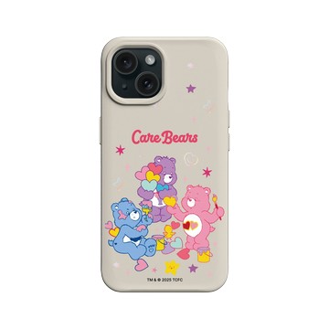 iPhone 15 SolidX 貝殼灰 - Care Bears - 繪圖趣