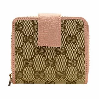 GUCCI グッチ 二つ折り財布 GGキャンバス 小型 コンパクト 軽量