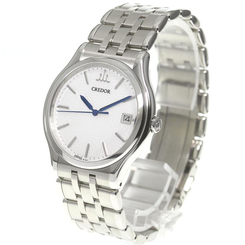 ☆美品 ☆保証書付き【SEIKO】セイコー クレドール シグノ デイト 8J86-7A00 クォーツ メンズ_722758 | LINEブランドカタログ