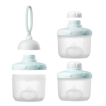 奶粉盒 小熊兒童奶粉盒輔食盒便攜外出寶寶分裝儲存罐米粉密封防潮奶粉格『XY34271』