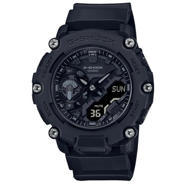 CASIO卡西歐 G-SHOCK 戶外冒險 碳核心防護構造 極酷黑 雙顯系列 GA-2200BB-1A_47.1mm