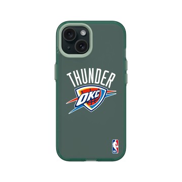 iPhone 15 Clear 憂墨綠 - NBA - Logo-奧克拉荷馬市雷霆 Oklahoma City Thunder - Light