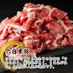 isa267 鹿児島県産黒豚切り落とし(計3kg・300g×10P)甘い脂が特徴の国産黒豚肉を小分けパックで！