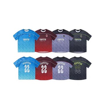 Trapstar Monogram Football Jersey漸變色運動短袖寬松圓領男T恤