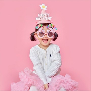 Baby童衣 微笑小花生日毛氈髮飾 男女童派對飾品 兒童造型飾品帽 生日派對眼鏡 88990