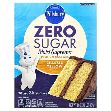 Pillsbury, 零糖，Moist Supreme® 高級蛋糕粉，古典黃，16 盎司（454 克）