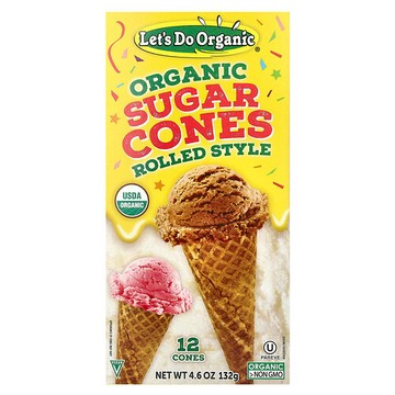 Let's Do Organic, Let's Do Organic®，有機甜筒，卷式，12 個，4.6 盎司（132 克）