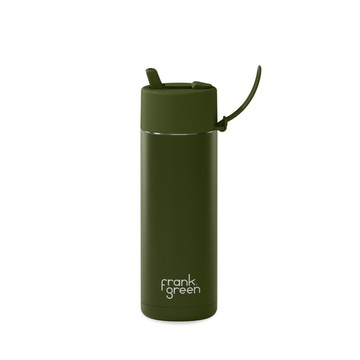 【frank green 台灣】三層真空保溫瓶 595ml - 森林綠色