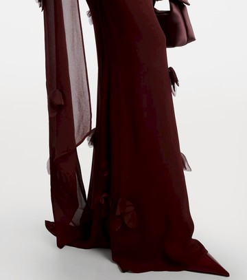 Self-Portrait Scarf-detail jersey gown