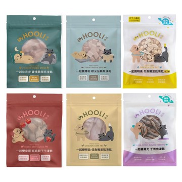 凍乾 【5入】HOOLI呼哩-貓犬凍乾零食 30G~40G