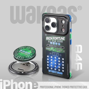 【Wakcas】彩券方形磁吸手機殼 iPhone 17 16 15 Pro Max 保護殼 手機殼 磁吸支架 彩票