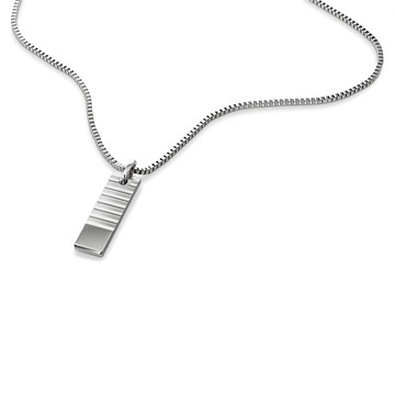 Calvin Klein 凱文克萊 CK Parallel 建築美學紋理線條項鍊(35100085)