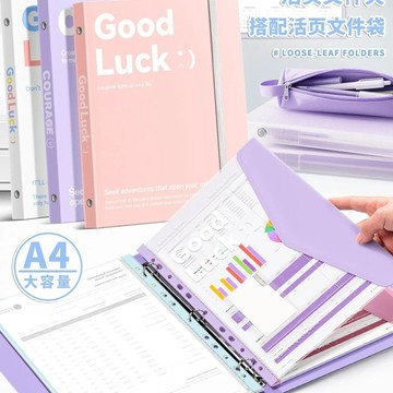 ✨每日現貨✨A4多頁文件夾 文件夾 活頁文件夾 多頁收納夾 資料本 透明內頁 內頁袋 收納夾 檔案夾 資料簿 1115