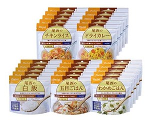 尾西食品アルファ米人気5種×5袋（25袋セット）