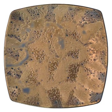 金釉角形高台皿 日本製  17 x 3.8cm  XL12101-5  1個  土黃色 + 黑色