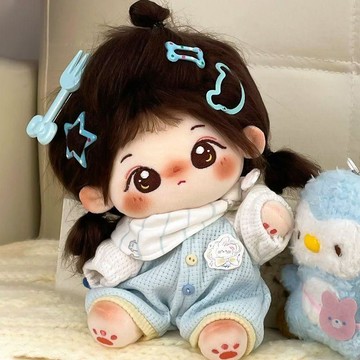 🔥新品🔥20cm棉花娃娃衣服毛絨公仔玩偶可愛圍嘴爬爬服連體衣外穿換裝娃衣棉花娃娃 娃衣套裝 娃娃配件 時尚周邊