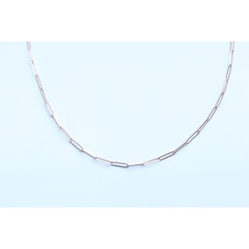 【 CHARIS 韓國珠寶】純14K金 典雅長橢圓項鍊 (腳鍊) 純k金 洗澡免摘 流汗不褪色