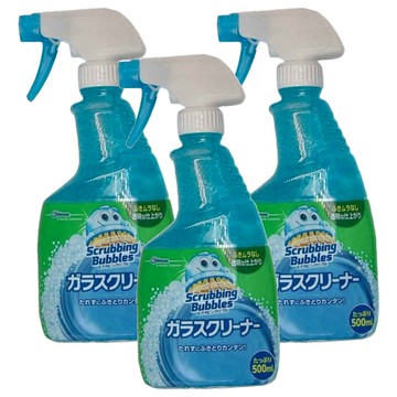 SC Johnson 莊臣 Scrubbing Bubbles 玻璃清潔噴霧  500ml  3瓶