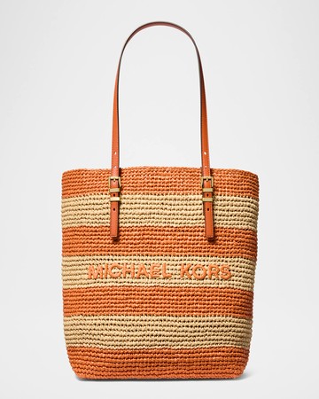 Quinn Large Striped North-South Tote Bag