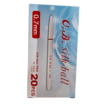 O.B. 歐布德 silk-ball 自動原子筆 0.7mm 20支裝  紅色  1盒