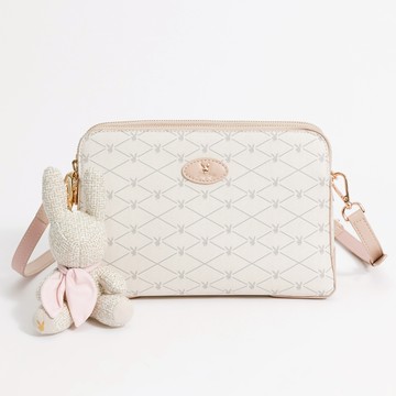 PLAYBOY - 斜背包 Graceful系列 - 米白色