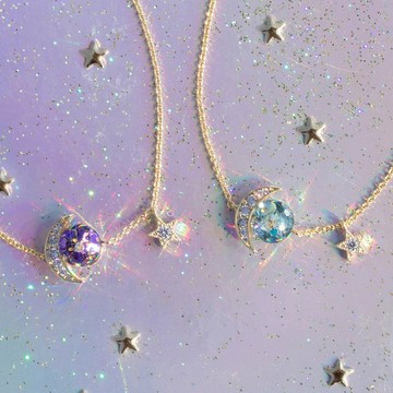 月球和行星出生雪球手鍊