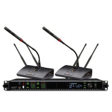 專業無線會議話筒真分集一拖二/四U段調頻演講學校開會講座麥克風【Snowbelle優選】