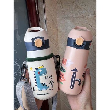 兒童保溫杯男女可愛網紅款學生上學專用吸管杯316不銹鋼直飲水壺