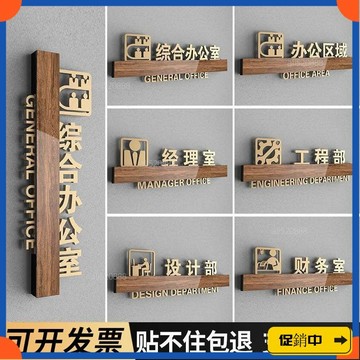 🔥桃園有貨🔥高檔辦公室門牌標識牌訂製辦公區會議室指示牌定製科室部門標示牌 N63Rvdrb