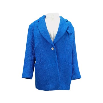 TOORDER寶藍色羊羔毛翻領西裝外套