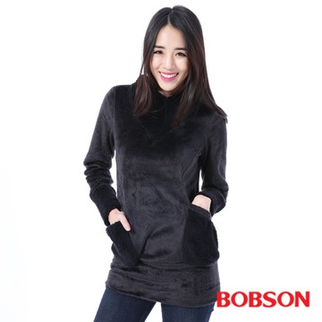 BOBSON 女款毛絨布連帽上衣(35085-88)
