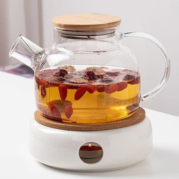 防爆耐熱茶壺家用蠟燭茶泡煮茶耐高溫加熱茶具玻璃壺水果茶套裝