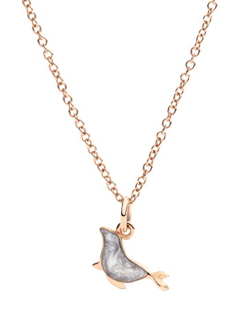 Dodo - 9kt rose gold Seal charm - women - Enamel/9kt Rose Gold - One Size