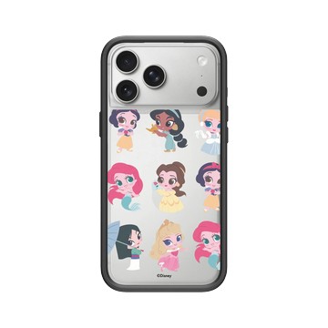 iPhone 17 Pro Max Mod NX -邊框背蓋組合 (相機按鈕) 黑 - 迪士尼-公主系列 Disney Princess - Q版-迪士尼公主