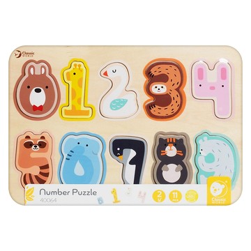 Classic WORLD 客來喜 可愛動物數字板 40064  1個