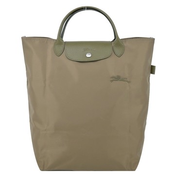 LONGCHAMP LE PLIAGE GREEN系列刺繡手提包(中/朝鮮薊綠)10168-919-M04