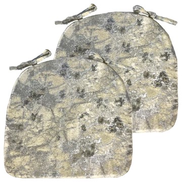 J&N 金萱銀滾條餐椅墊 2入 泡棉椅墊  銀色  43 x 43 x 3cm