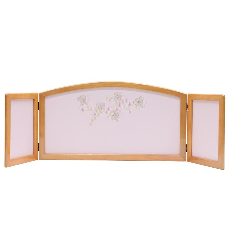 アウトレット品 雛人形三月屏風 屏風のみ 13号 サヤ形ピンク シルエット桜 辻が花 パールピンク塗 刺繍 22a-ya-2199 通販  LINEポイント最大0.5%GET LINEショッピング