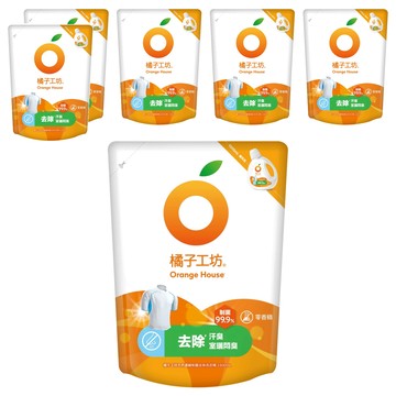 Orange House 橘子工坊 天然濃縮制菌去味洗衣精補充包  1.5L  6包