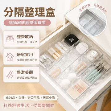 【小橘子精品】 分隔整理盒抽屜桌麵置物架文具亞克力收納內置抽屜式收納盒化妝品  高品質精貨 臺灣出貨